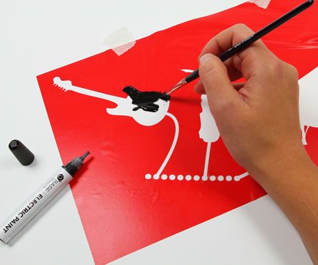 Stencilling Graphics With Electric Paint