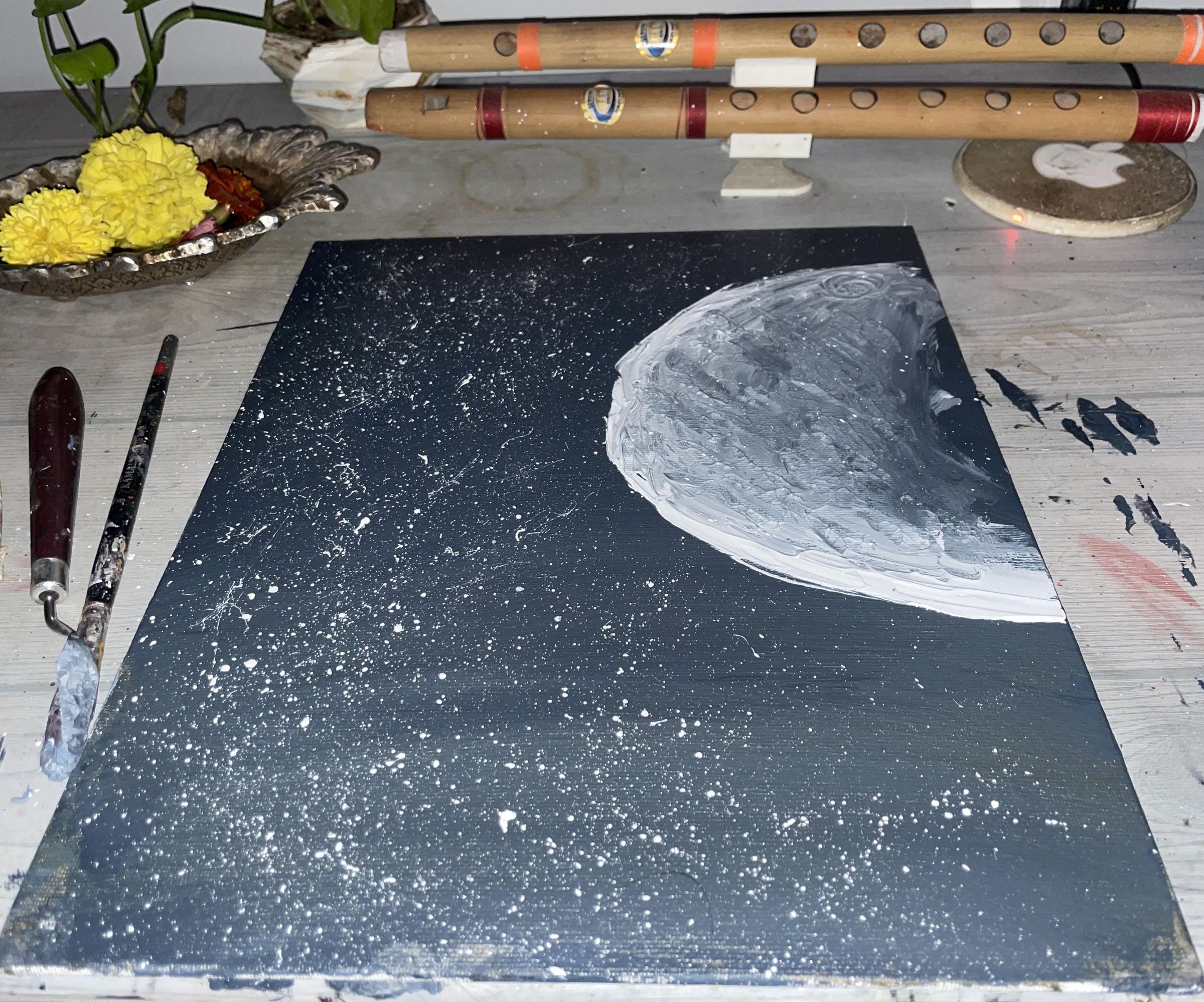 Moon Painting:The Glow of Its Own MoonLight