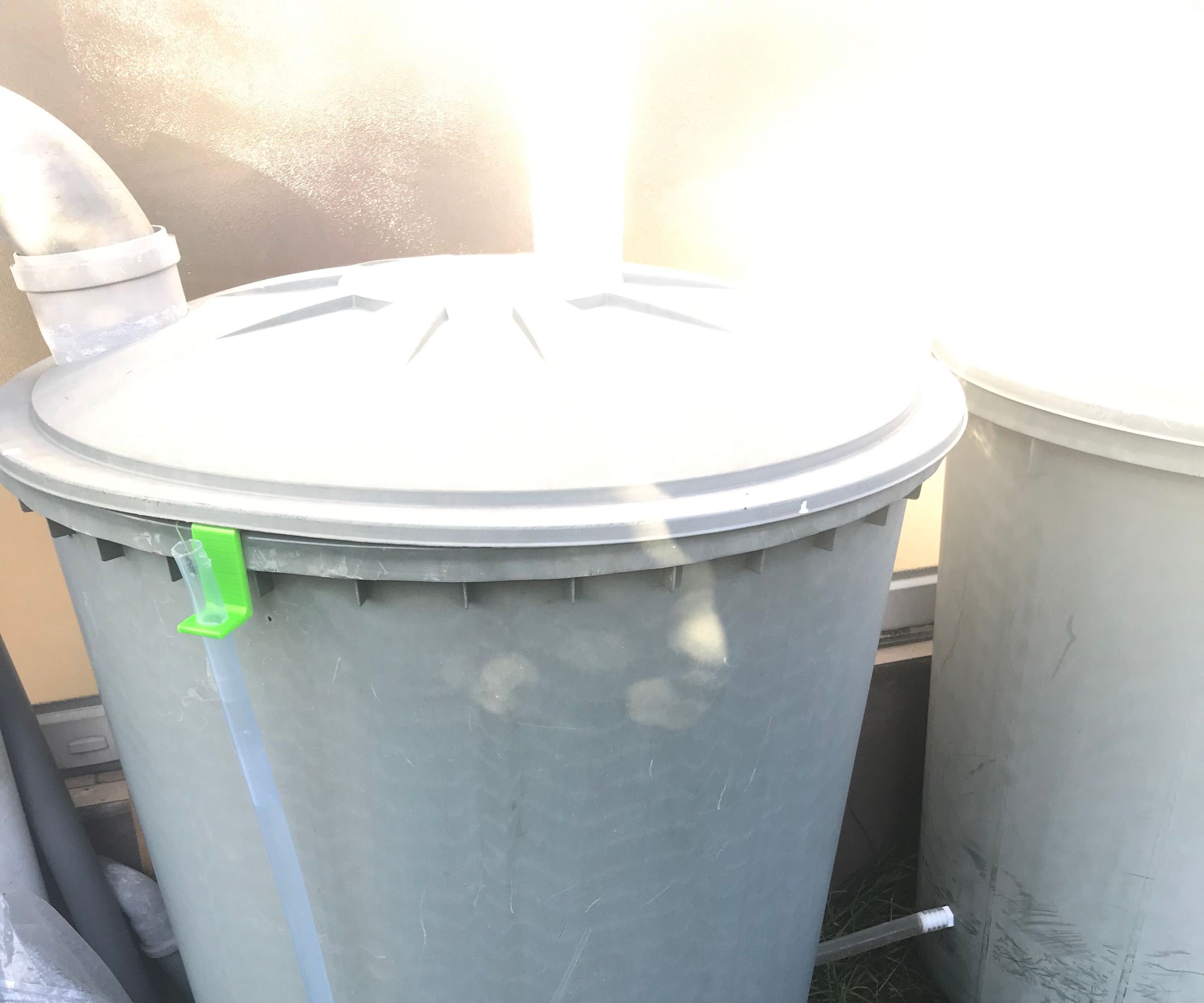 Self Watering Hedge and Flower Bed With Rain Barrels