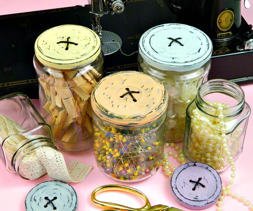 Button Lid Jars