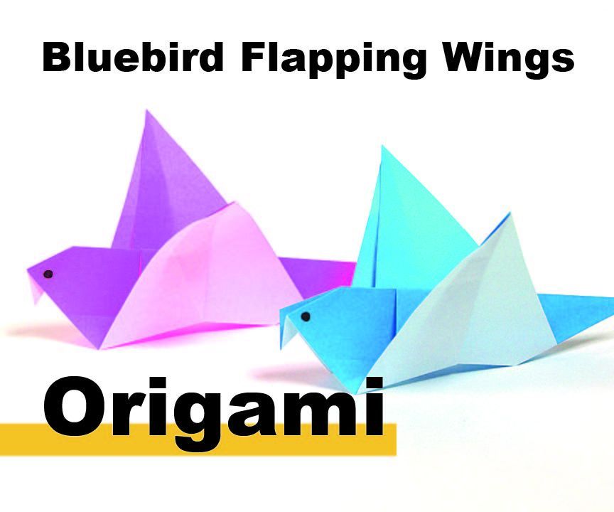 How to Origami a Flapping Blue Bird