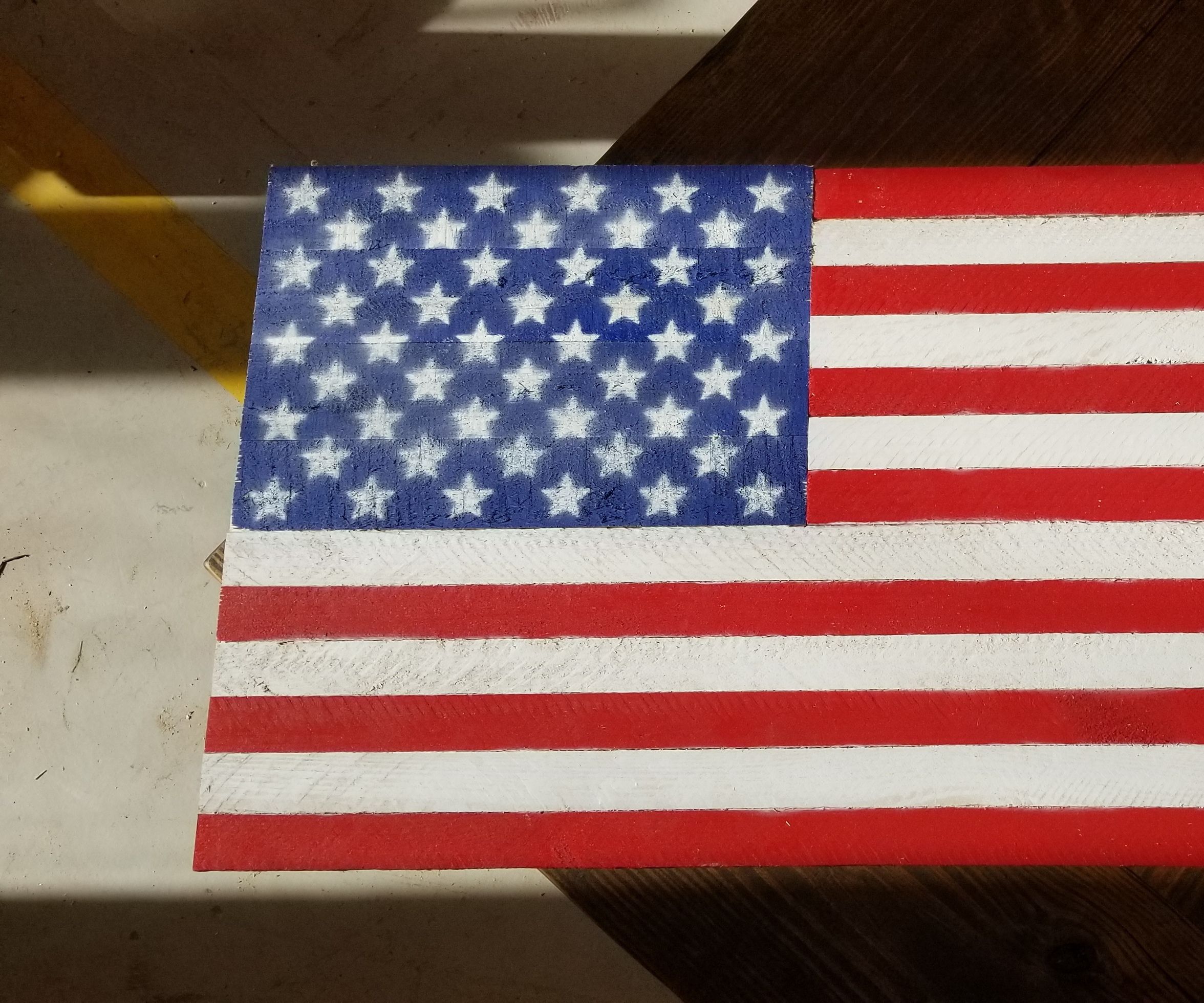 Wooden USA Flag