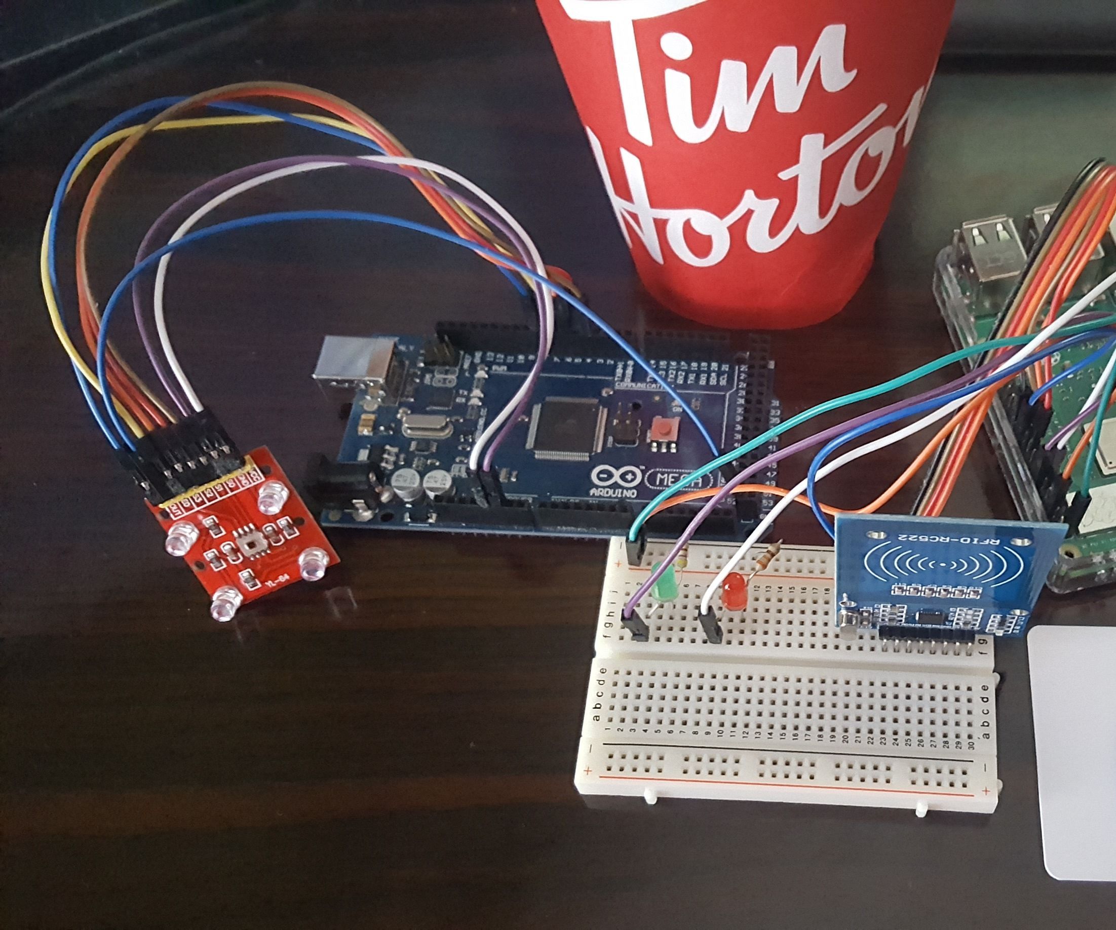 RFID + Colour Sensor IoT Project