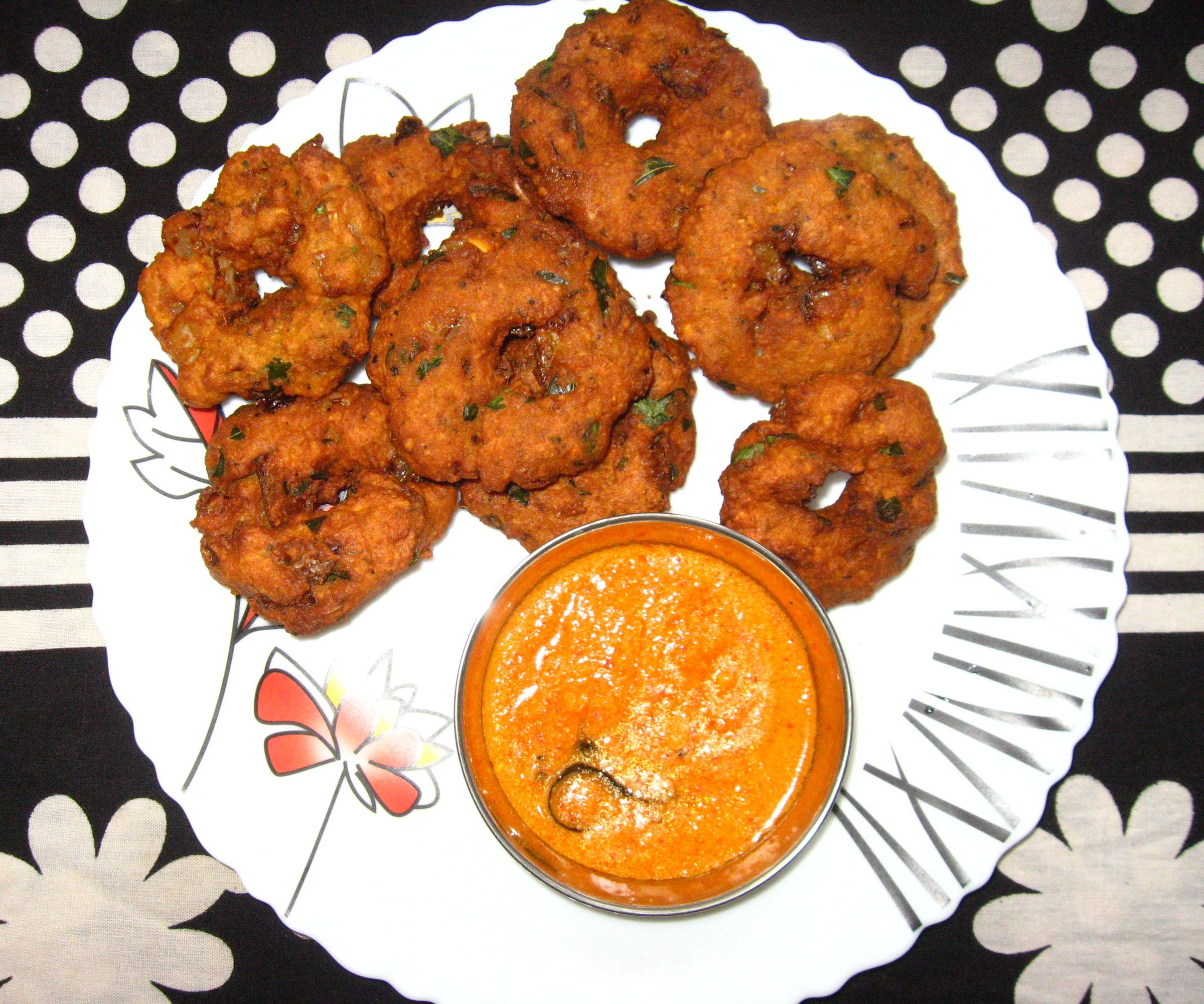 Raw Potato - Chickpea Vadai