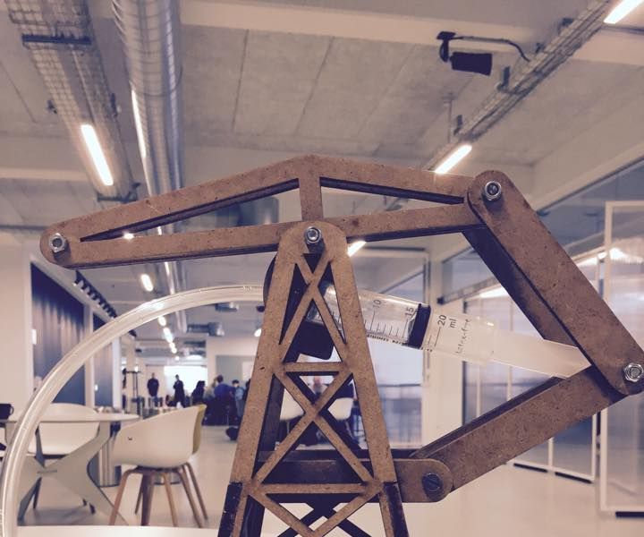 Miniature Wooden Harbour Crane