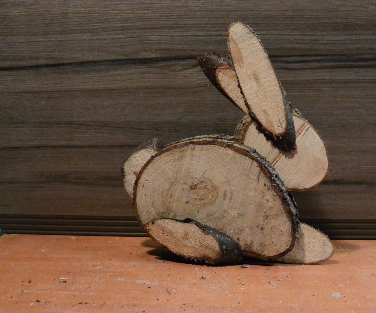 Easter Bunny From Logs