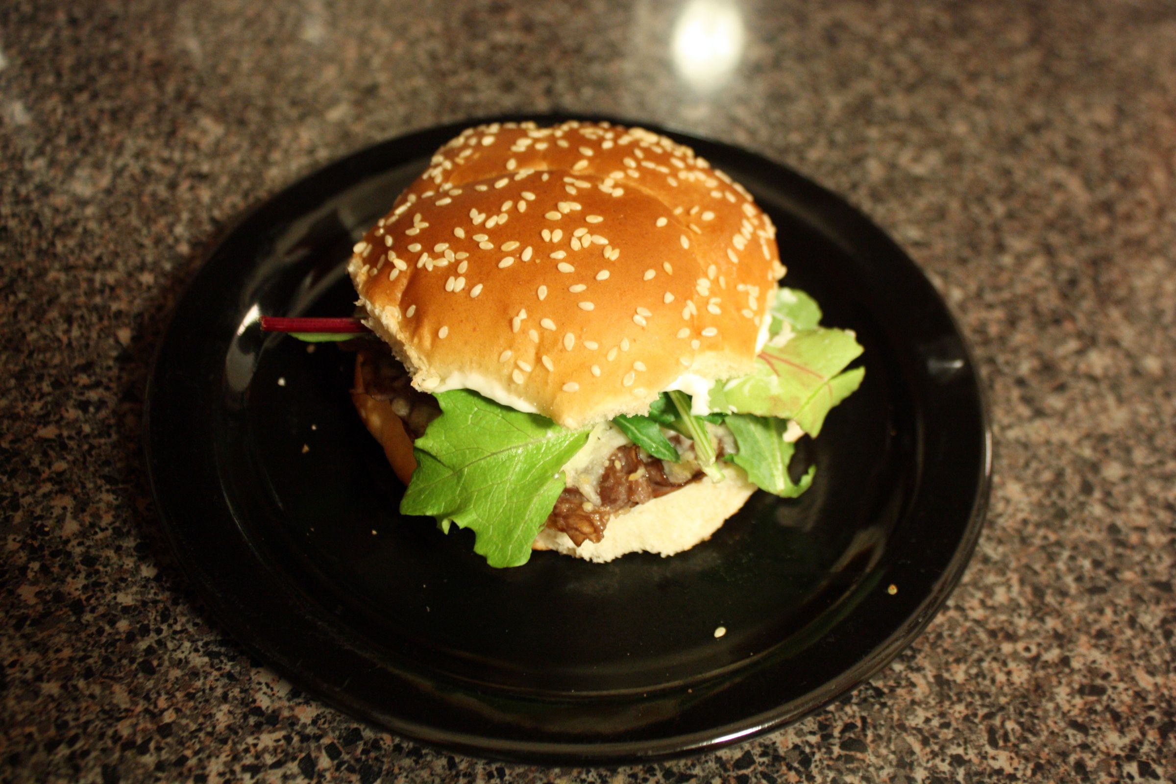 Hot Roast Beef and Mixed Herb Sandwich