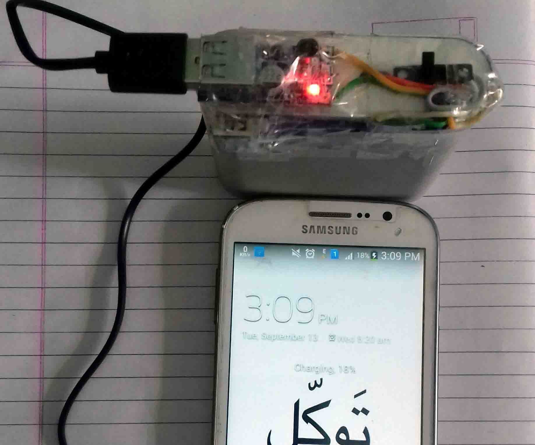 Mobile POWER BANK + CHARGER (produced Electricity With Little Shakes)