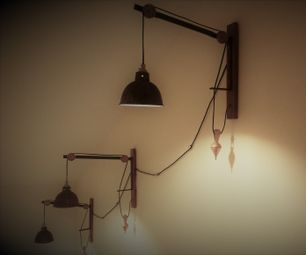 Rustic Vintage Rope Wall Lamp