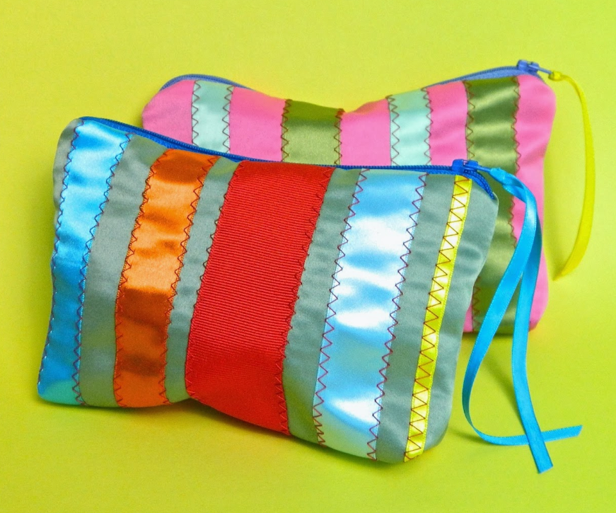 Ribbon Zipper Bag (fully Lined)