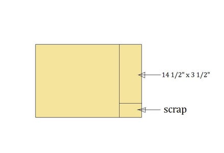 Cut a 3 1/2" X 14 1/2" Strip