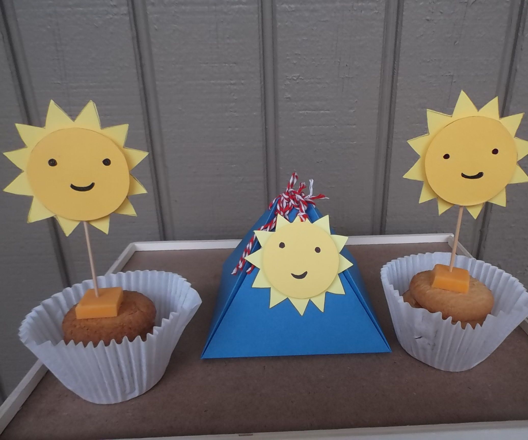 Sunshine Cup Cake Toppers