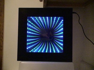 LED Infinity Mirror, 32 LEDs, Selectable Patterns, Quality Frame : 10 ...