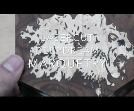Lasercut DeepDream Marquetry