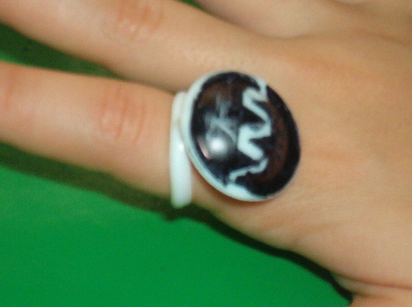 A MILK CARTON TOP RING!!