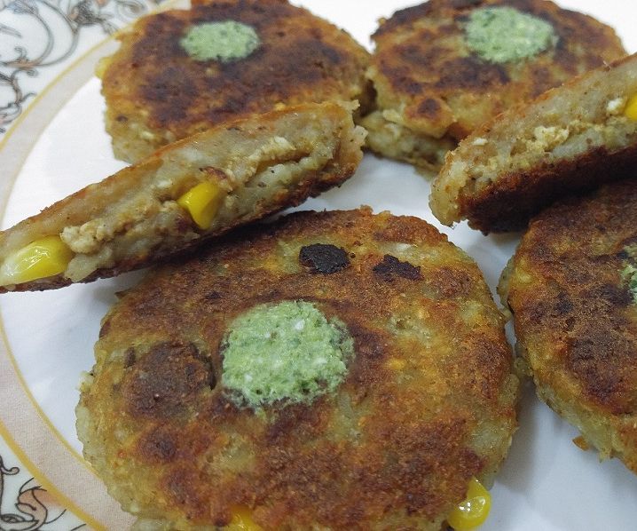 Stuffed Raw Banana Cutlets