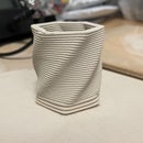 3D Printed Hexagonal Clay Cup