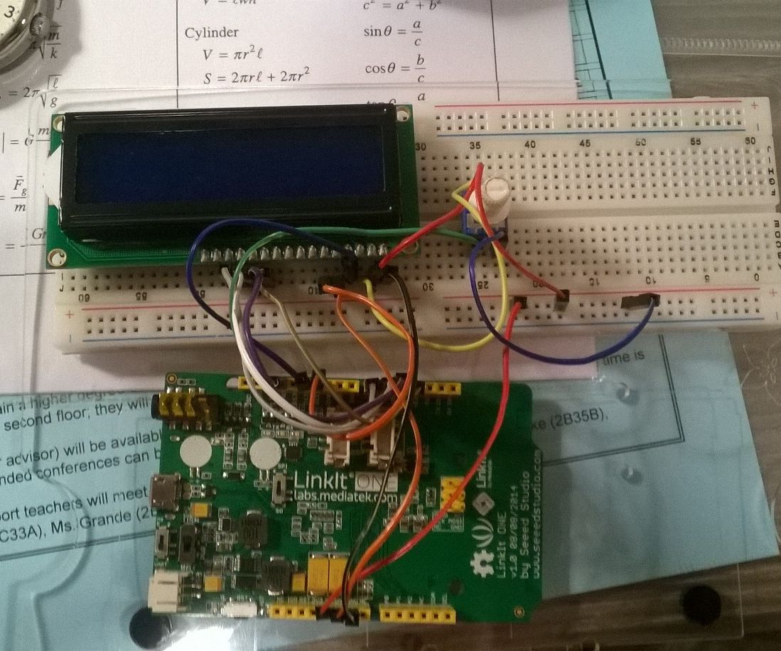 LCD Control with LinkIt ONE Board