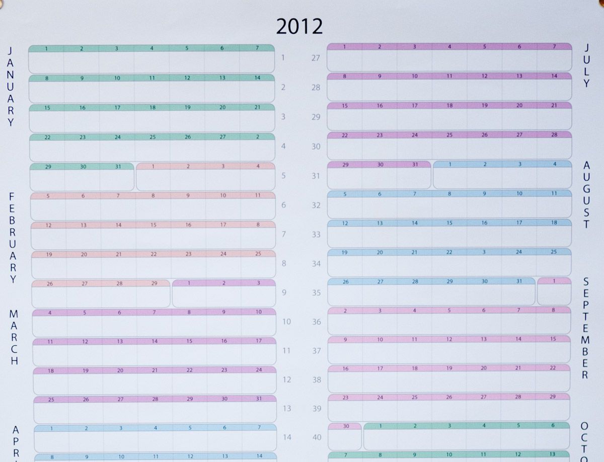 One Year Continuous Calendar Poster (with Pictures) - Instructables
