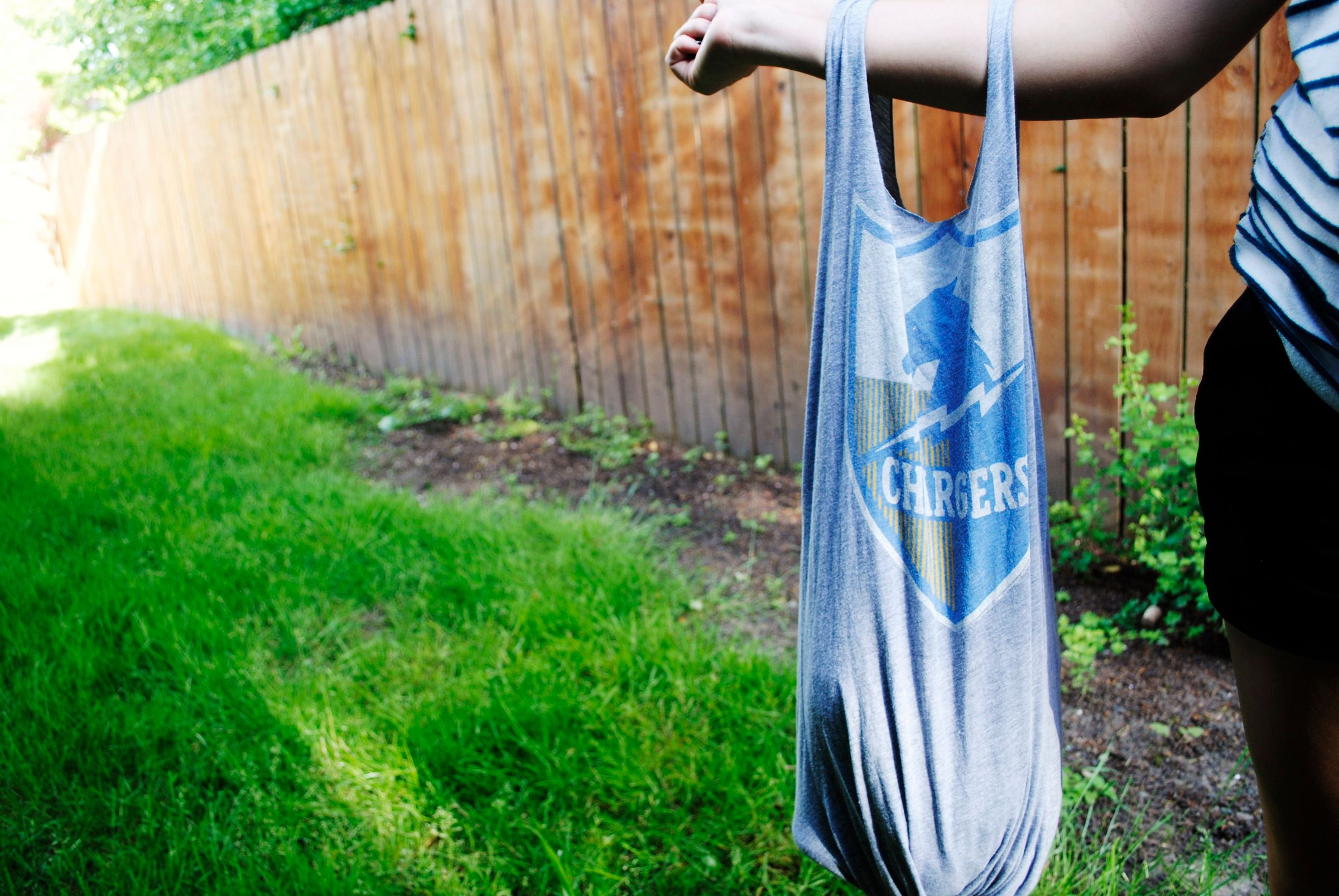 DIY Bag Made Out of a Shirt