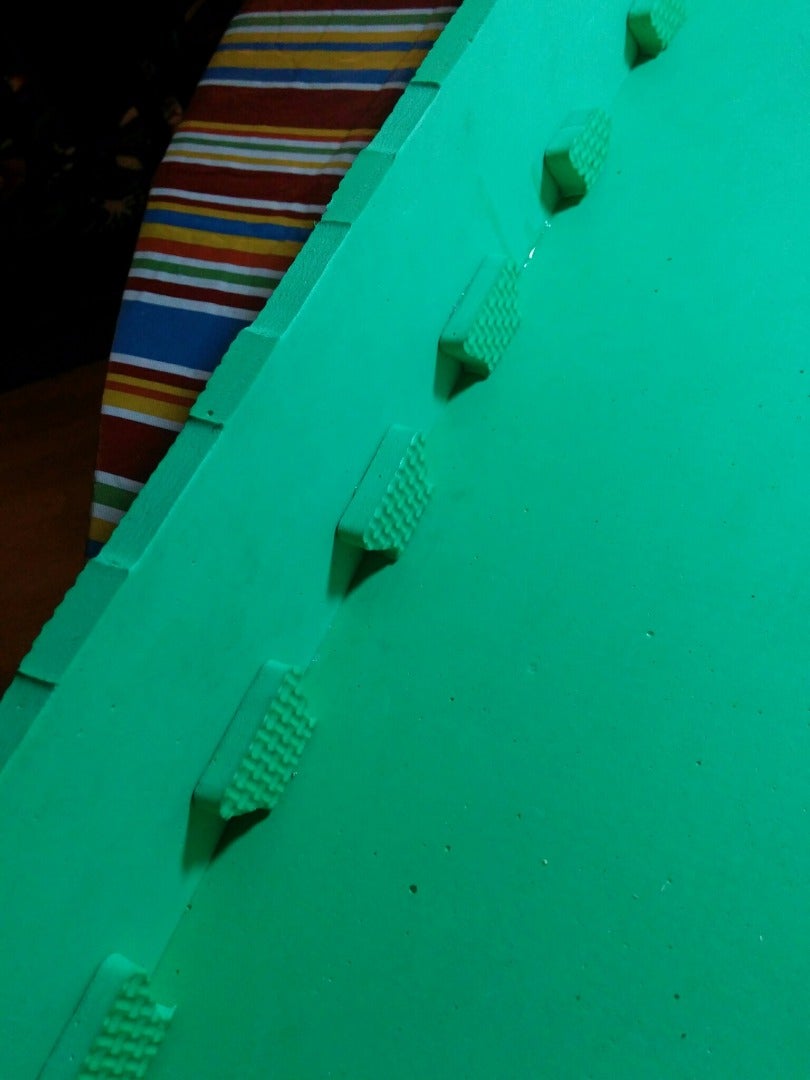 Take a Colored Foam Mat and Then Prepare to Cut to Size