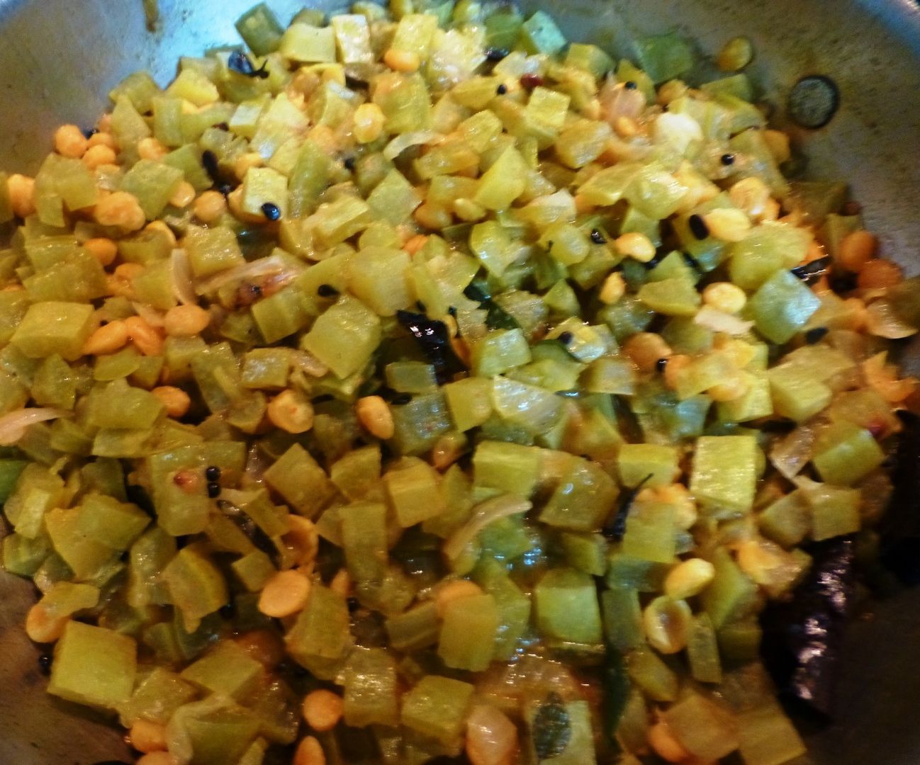 Snake Gourd Curry With Split Bengal Gram