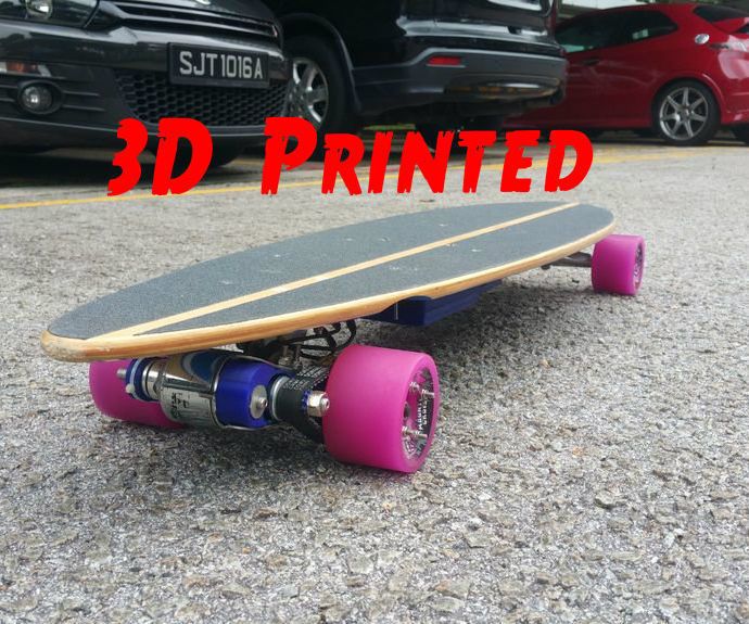3D Printed Electric Longboard V2