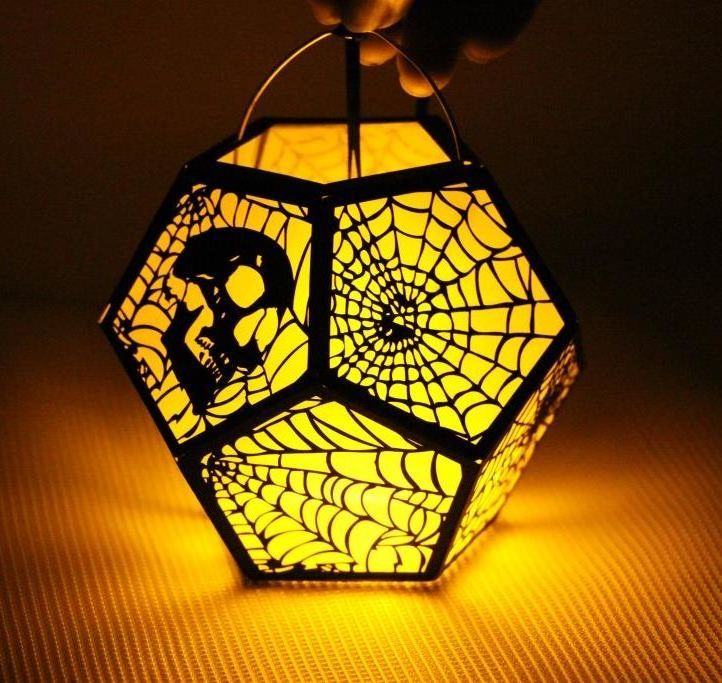 Laser Cut Spooky Lantern with Emblaser