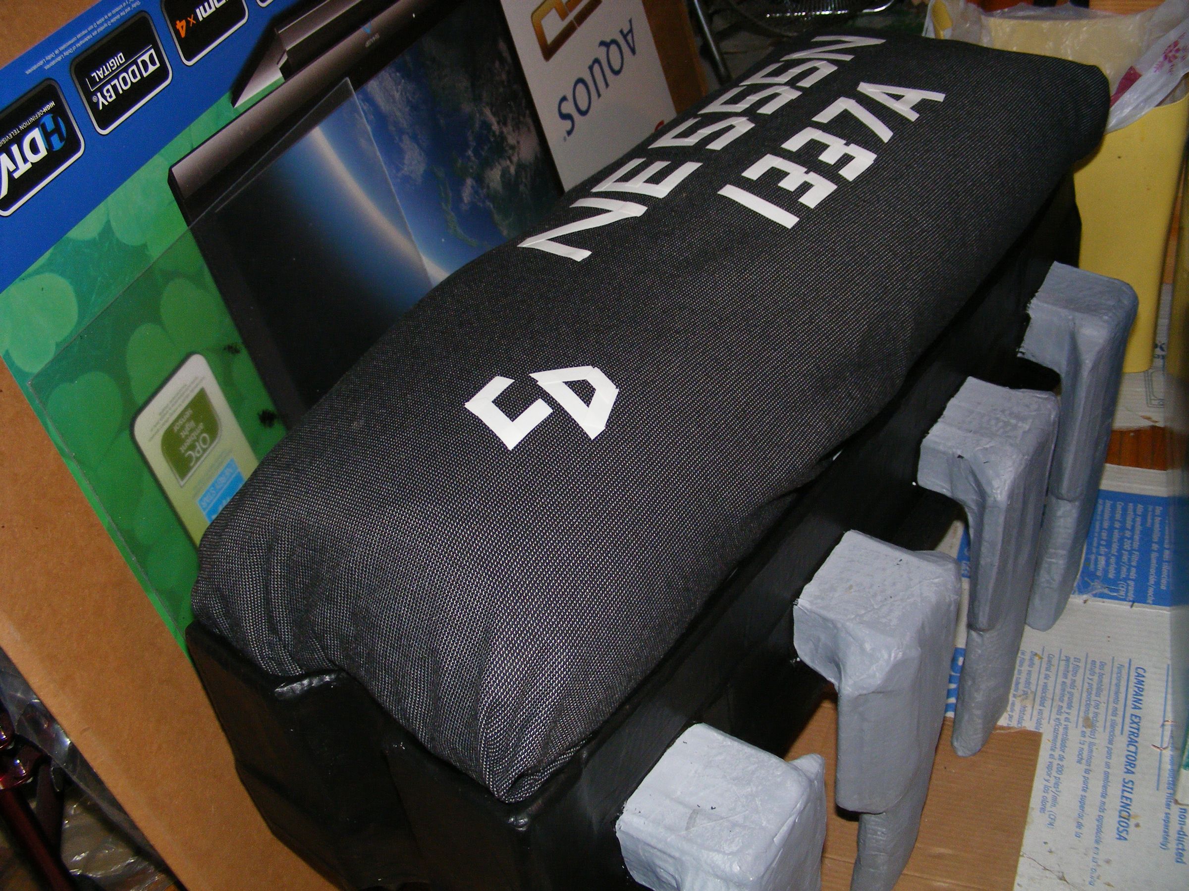 Giant 555 Timer Chip Cardboard Piano Bench