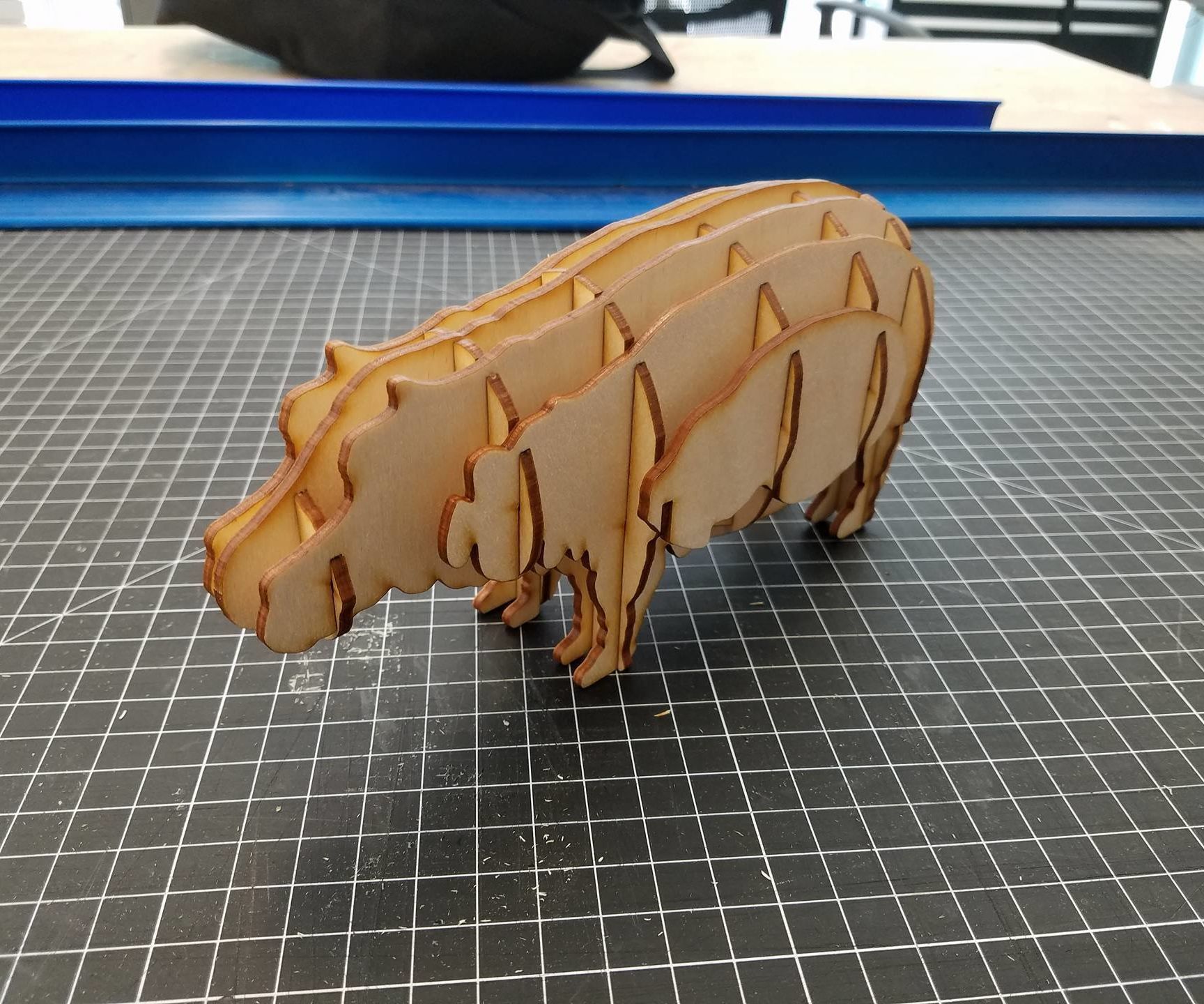 Laser Cut Hippo