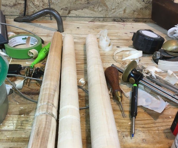 Turning Green Wood Legs for a Stool