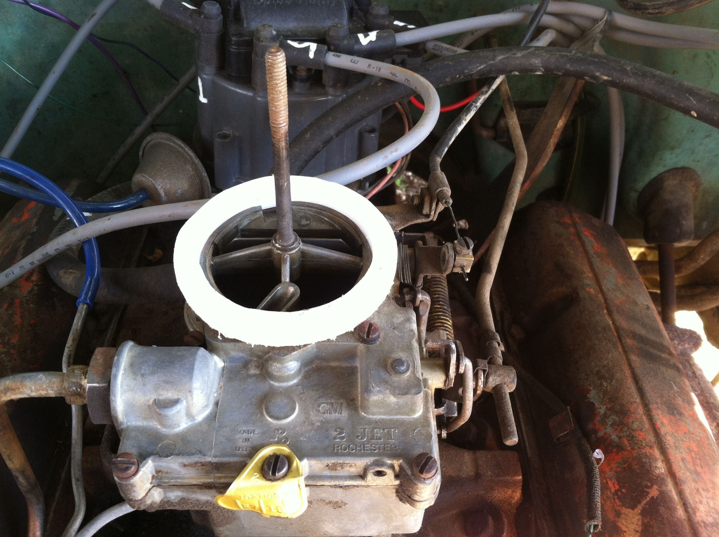 2 Barrel (25/8" Neck) Carburetor to Air Cleaner Spacer for HEI Upgrade