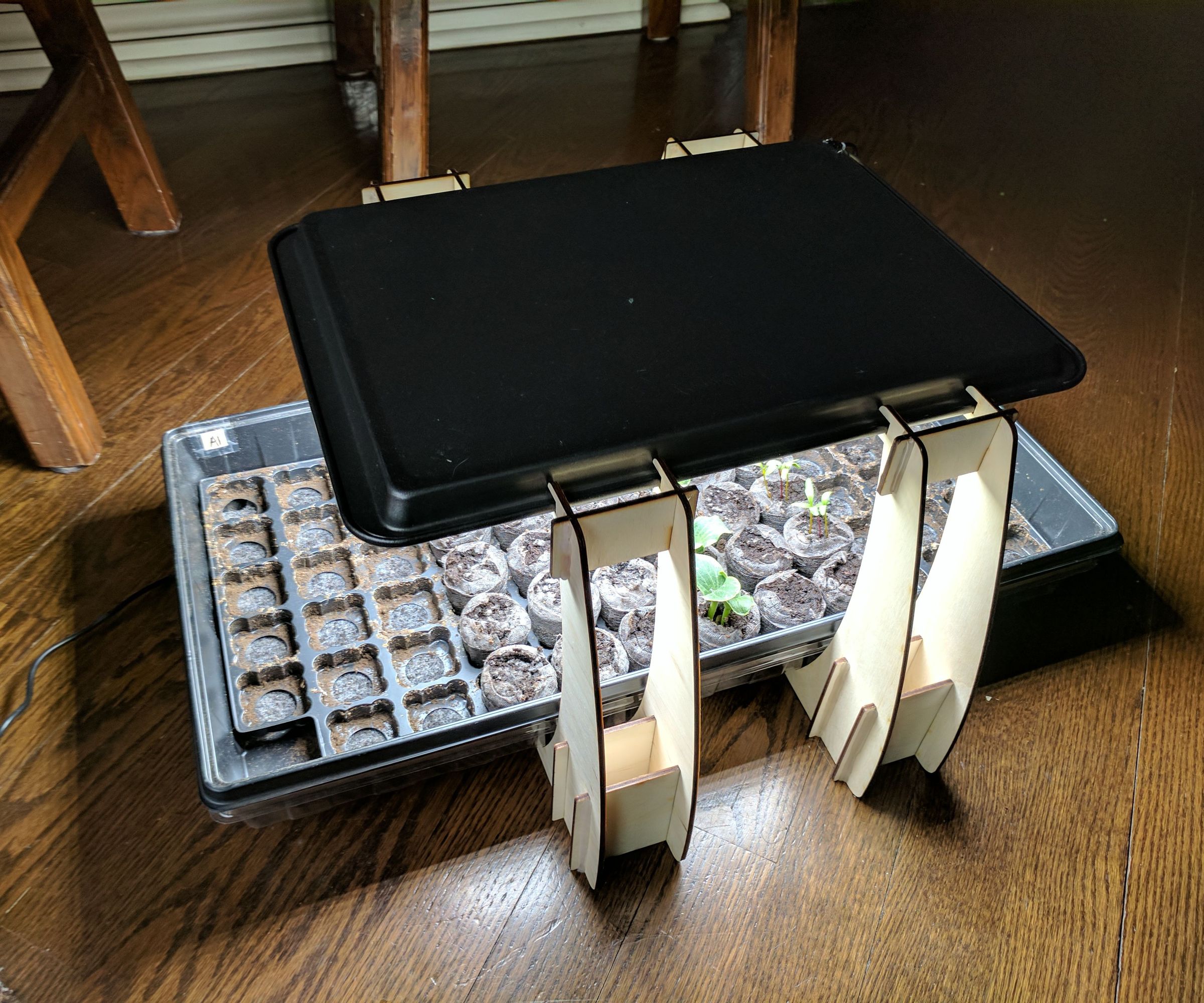 Laser Cut Stand for DIY LED Seed Starter