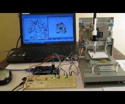 How to Make Mini CNC Router Drawing by Arduino and Shield L293D