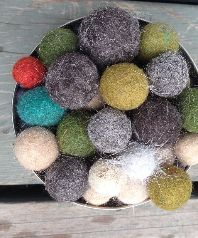 Felted Fur Balls