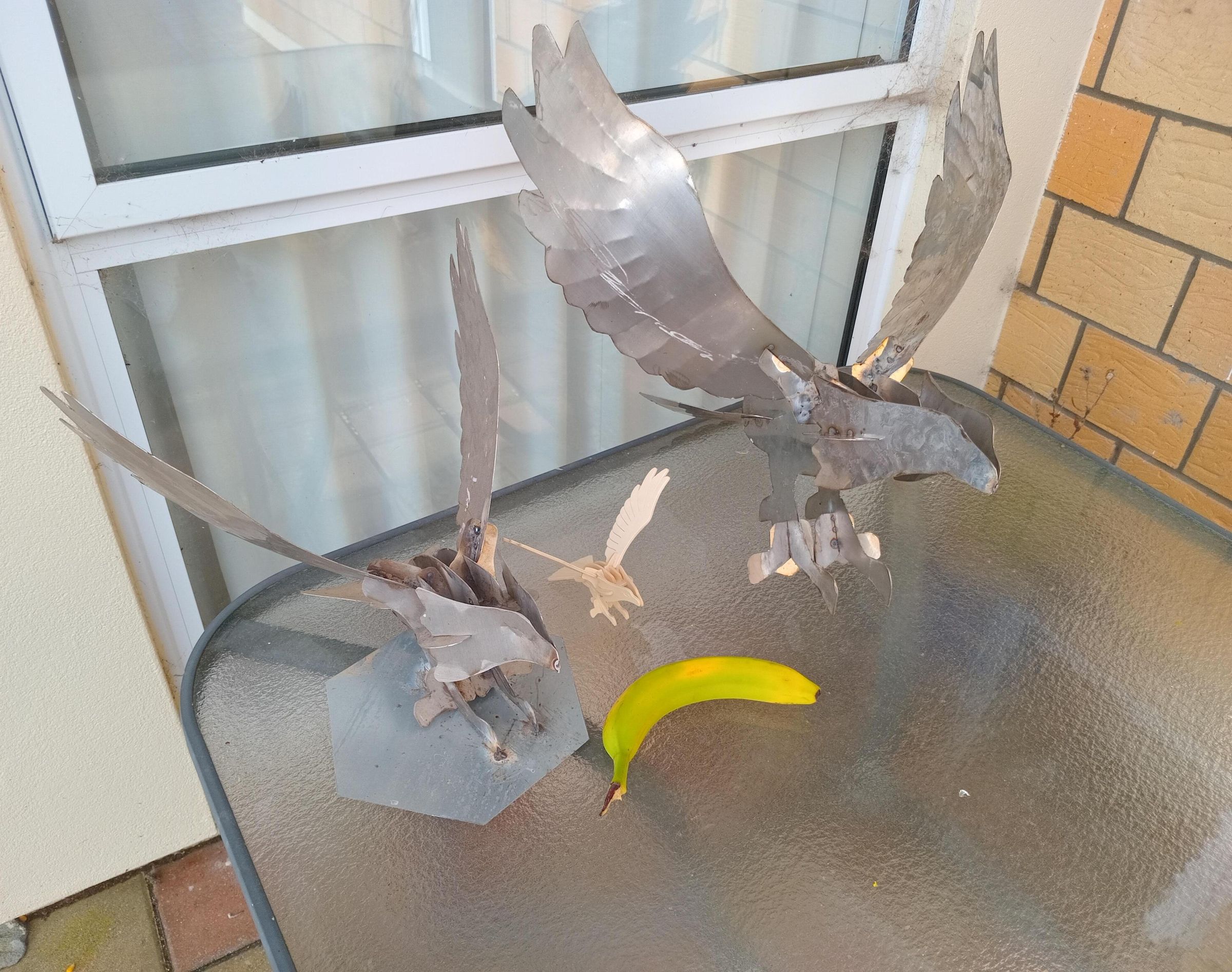 Small,Big and Then BIGGER! Metal Eagle Sculpture
