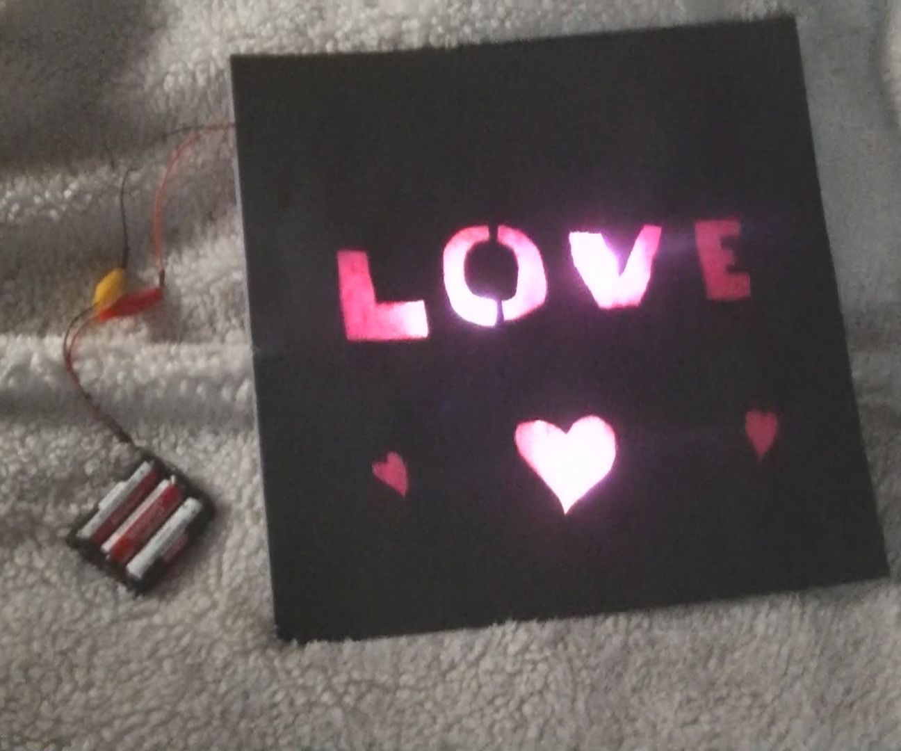 Light up Valentines Day Card