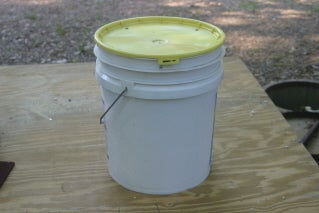 A White Green Pail