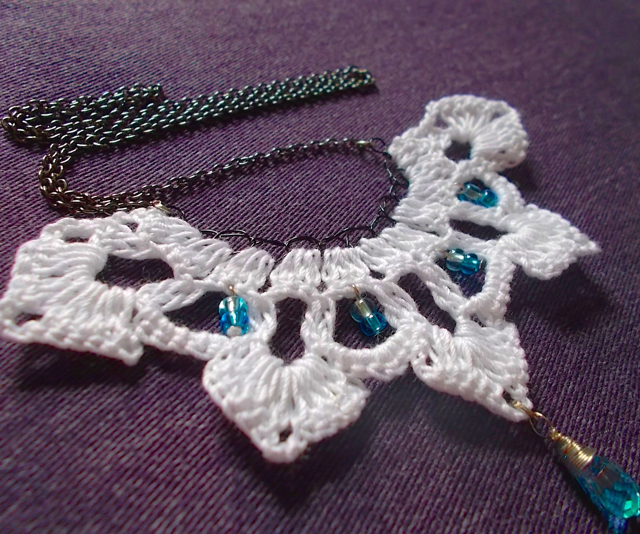 Mixed Media Crochet: Festoon Pendant 
