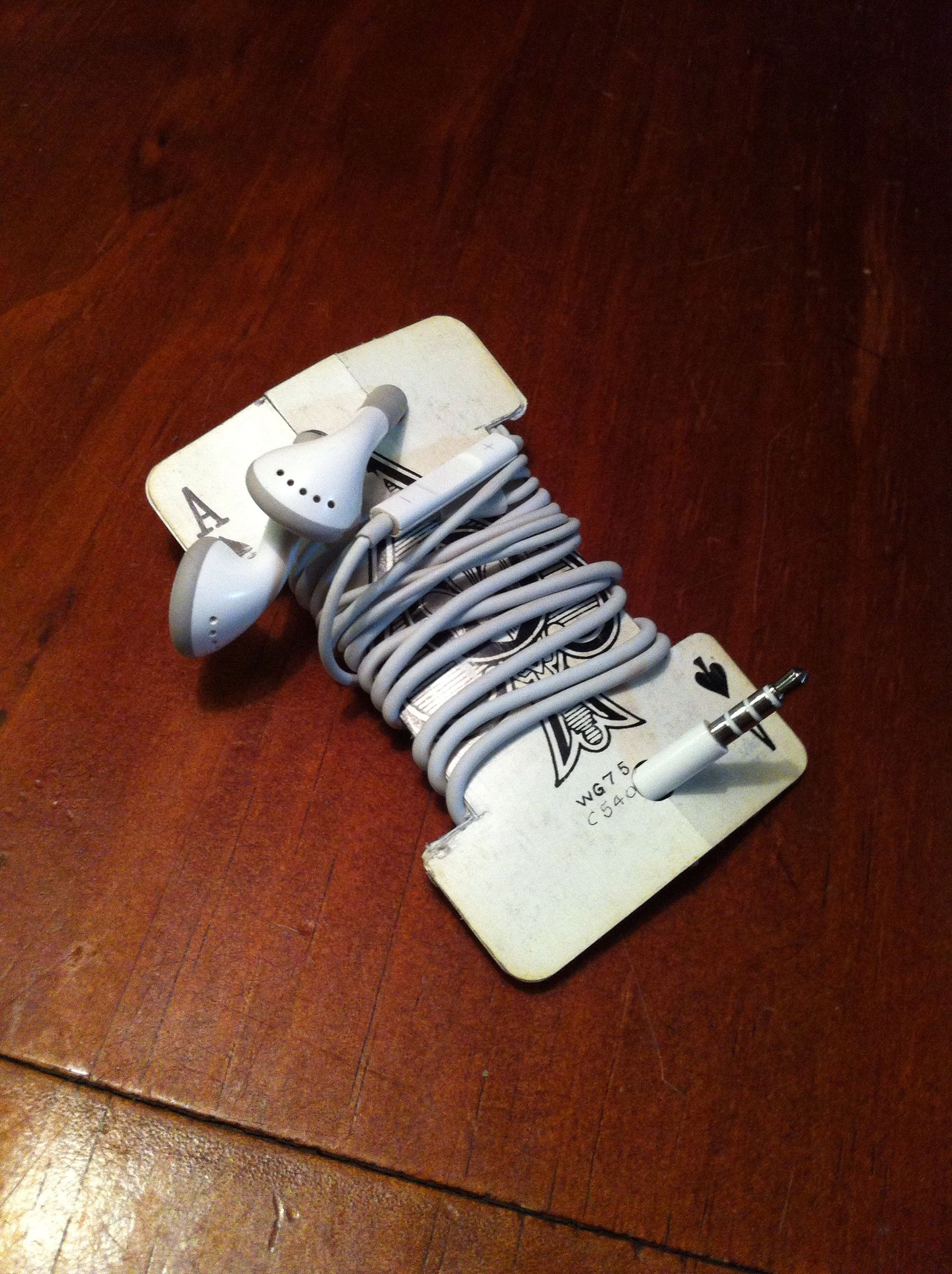 Playing Cards Earphone Holder