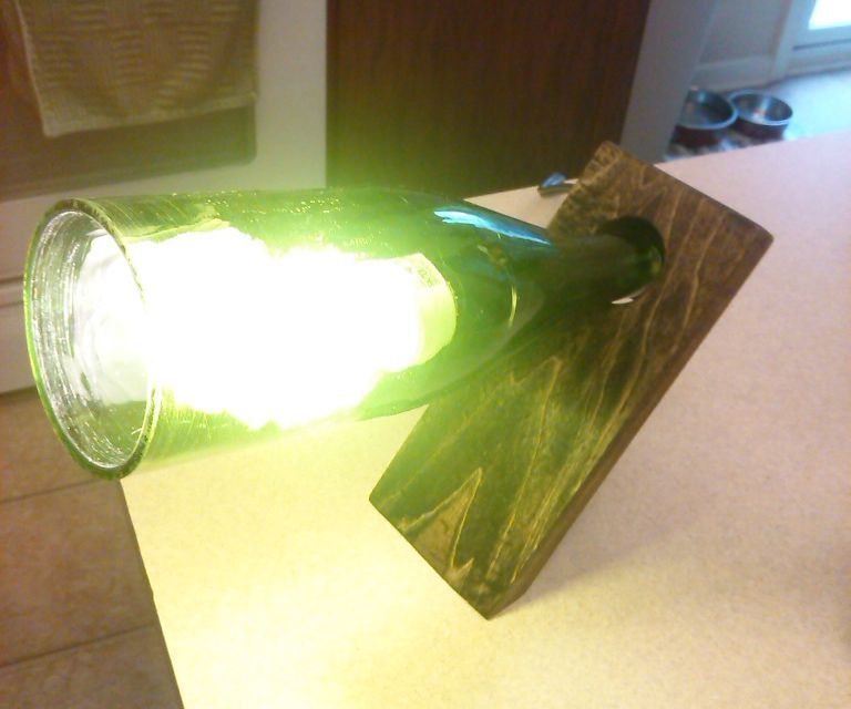 Floating Wine Bottle Lamp