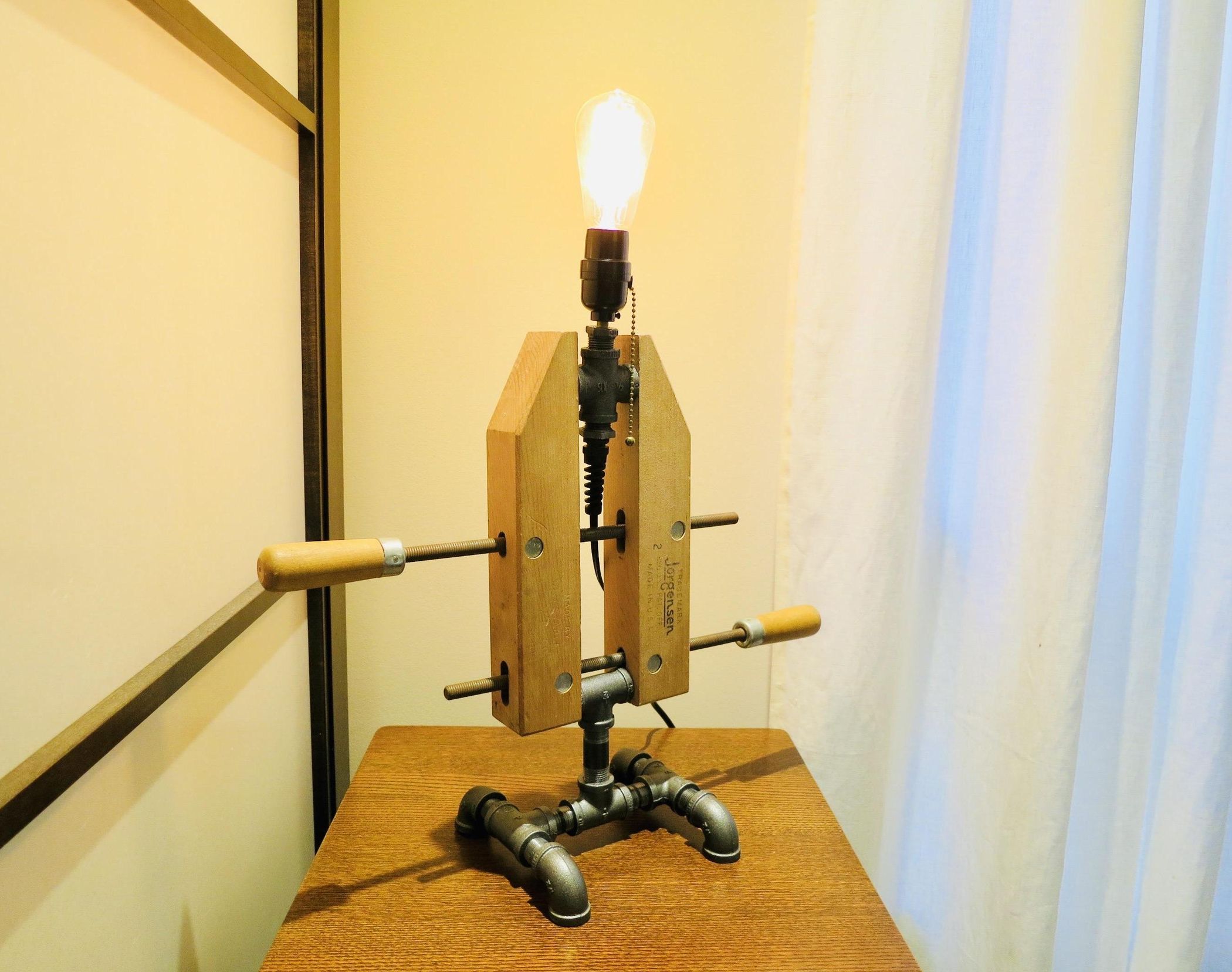 Wood Clamp Pipe Lamp 7 Steps (with Pictures) Instructables