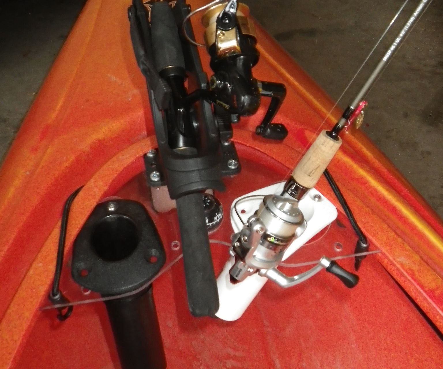 Kayak rod holder mount