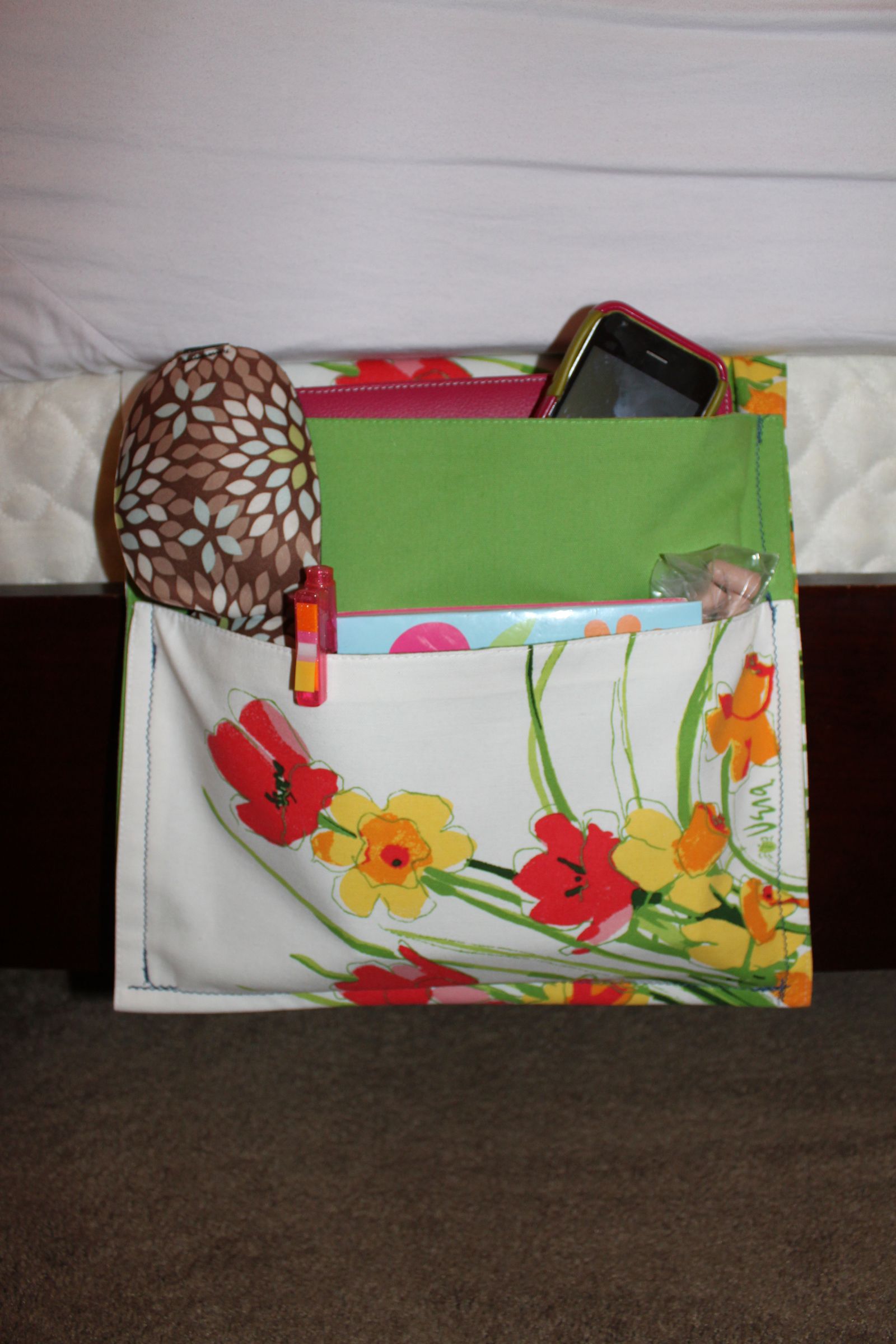 Easy Bedside Caddy Made From Two Placemats