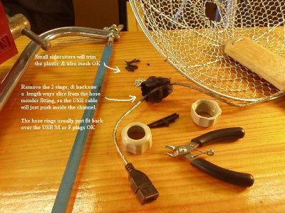 Support the USB WiFi Adapter & Lead  With a Cheap Garden Hose Connector!