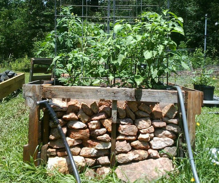 Raised Bed Garden From Old Pallets