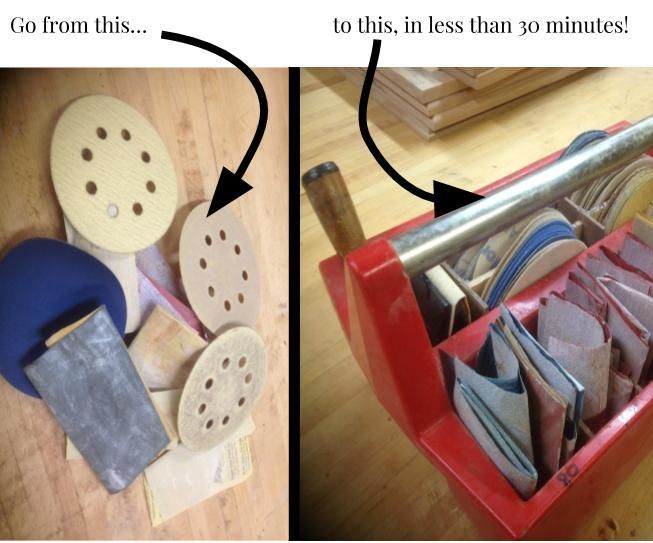 Where's the 180 Grit!?!?! - Folded Sandpaper Organizer
