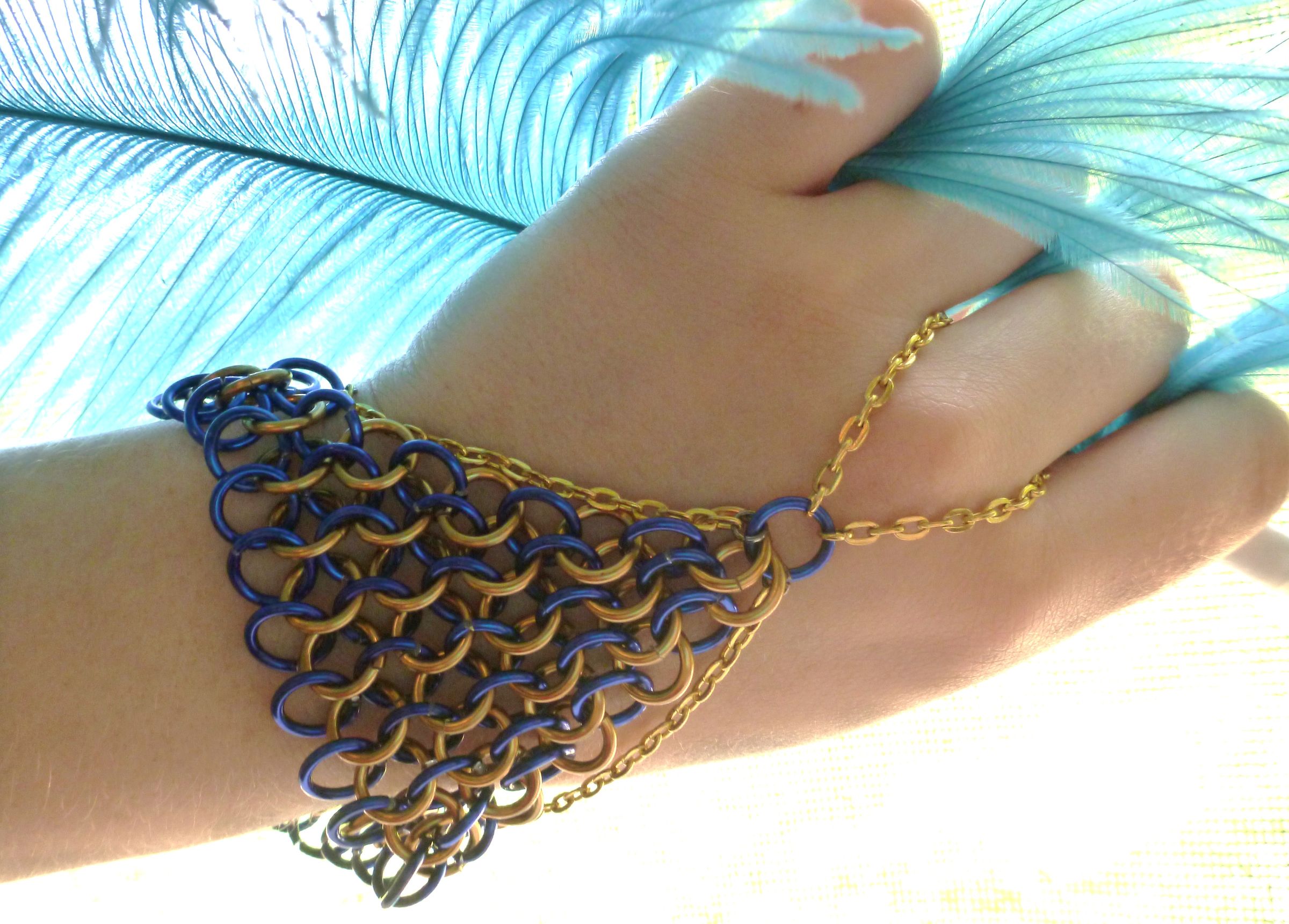 Chain Mail Hand Flowers