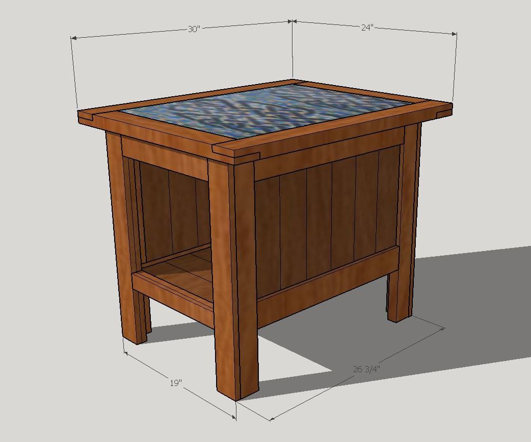 Table With Glass Mosaic Top