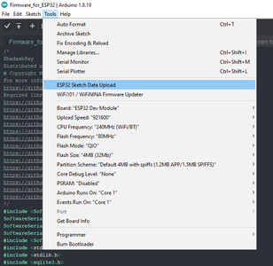 Format ESP32'S Built-In Flash Memory